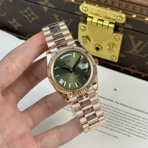Đồng Hồ Rolex Rep 1:1 Rolex Day-Date Green 40mm QF Factory