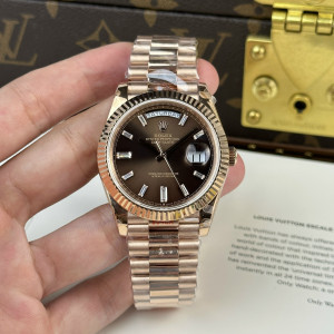 Đồng Hồ Rolex Rep 1:1 Rolex Day-Date Chocolate 40mm QF Factory