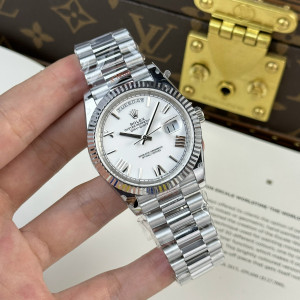 Đồng Hồ Rolex Rep 1:1 Rolex Day-Date White 40mm QF Factory