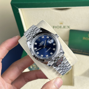 Đồng Hồ Rolex Rep 1:1 Rolex Datejust 126334 Mặt Xanh Nạm Kim Cương 41mm CLEAN Factory