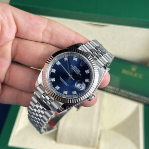 Đồng Hồ Rolex Rep 1:1 Rolex Datejust 126334 Mặt Xanh Nạm Kim Cương 41mm CLEAN Factory