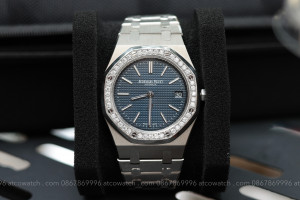 Đồng Hồ AP Rep 1:1 Audemar Piguet Royal Oak viền Moissanite 41mm APS Factory