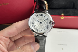 Đồng Hồ Cartier Rep 1:1 Cartier Ballon Bleu Dây Da Màu Đen 42mm AF Factory