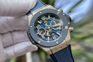 Đồng Hồ Hublot Rep 1:1 Hublot Big Bang Unico Skeleton Blue Ceramic 42mm BBF Factory