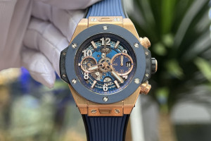 Đồng Hồ Hublot Rep 1:1 Hublot Big Bang Unico Skeleton Gold Blue Dial 42mm BBF Factory