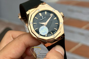 Đồng Hồ Hublot Rep 1:1 Hublot Orlinski Mạ Vàng King Gold Black Dial 40mm APS Factory