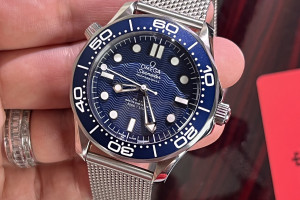 Đồng Hồ Omega Rep 1:1 Omega Seamaster Diver 300M 007 No Time To Die Blue Dial 42mm VS Factory