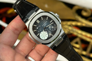 Đồng Hồ Patek Rep 1:1 Patek Philippe Nautilus 5712/1A-001 Vỏ Thép Dây Da Blue Dial 40mm GR Factory