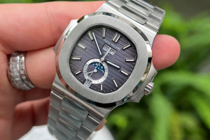 Đồng Hồ Patek Rep 1:1 Patek Philippe Nautilus 5726/1A-001 Annual Calendar Vỏ Thép Grey Dial 40,5mm PPF Factory