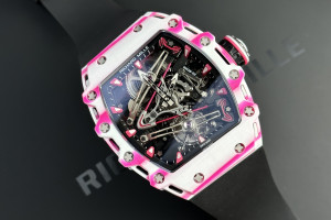 Đồng Hồ RM Rep 1:1 Richard Mille RM38-02 Bubba Watson Pink Skeleton Quartz TPT 43.7 x 50mm RM Factory