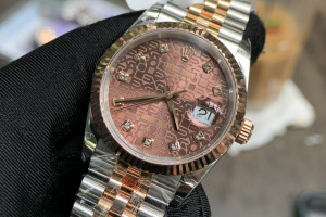 Đồng Hồ Rolex Rep 1:1 Rolex Datejust 36 126231 Bọc Vàng 18K Demi Rose Gold Mặt Vi Tính 36mm GM Factory