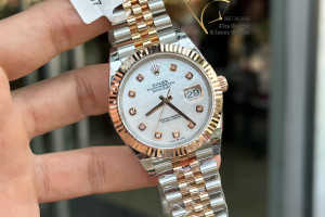 Đồng Hồ Rolex Rep 1:1 Rolex Datejust 41 126331 Bọc Vàng Demi Rose Gold GM Factory