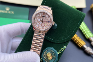 Đồng Hồ Rolex Rep 1:1 Rolex Datejust 31 278285RBR-0010 Rose Gold Buttefly Dial 31mm EW Factory