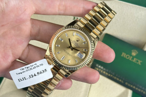 Đồng Hồ Rolex Rep 1:1 Rolex Day-Date Chocolate 40mm QF Factory