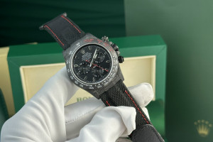 Đồng Hồ Rolex Rep 1:1 Rolex Cosmograph Daytona DiW Carbon Cao Cấp Siêu Nhẹ 40mm N Factory