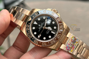 Đồng Hồ Rolex Rep 1:1 Rolex GMT-Master II 126715chrn-0001 Vàng Everose Root Beer Brown 40mm Clean Factory